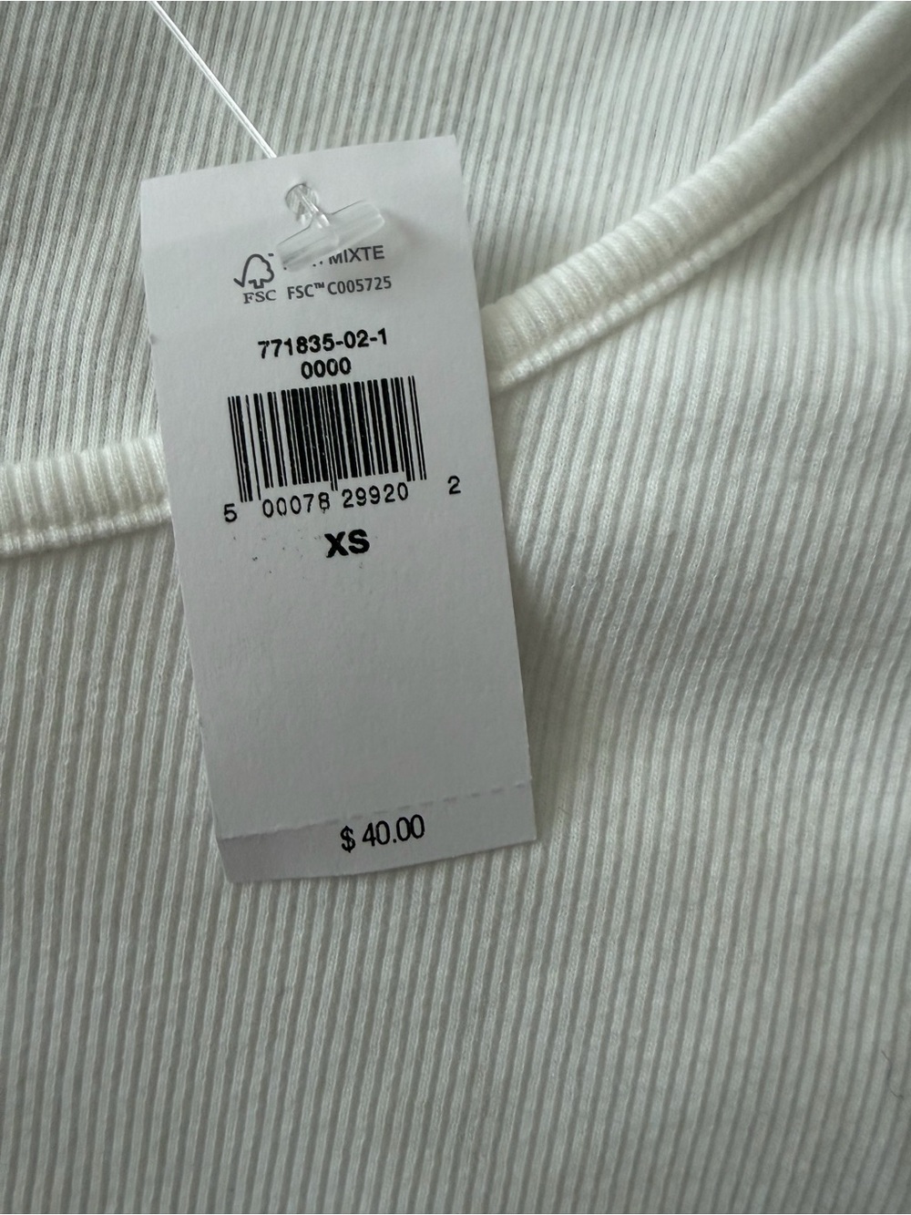 White Long Sleeve Henley Top Banana Republic - Picture 4 of 4